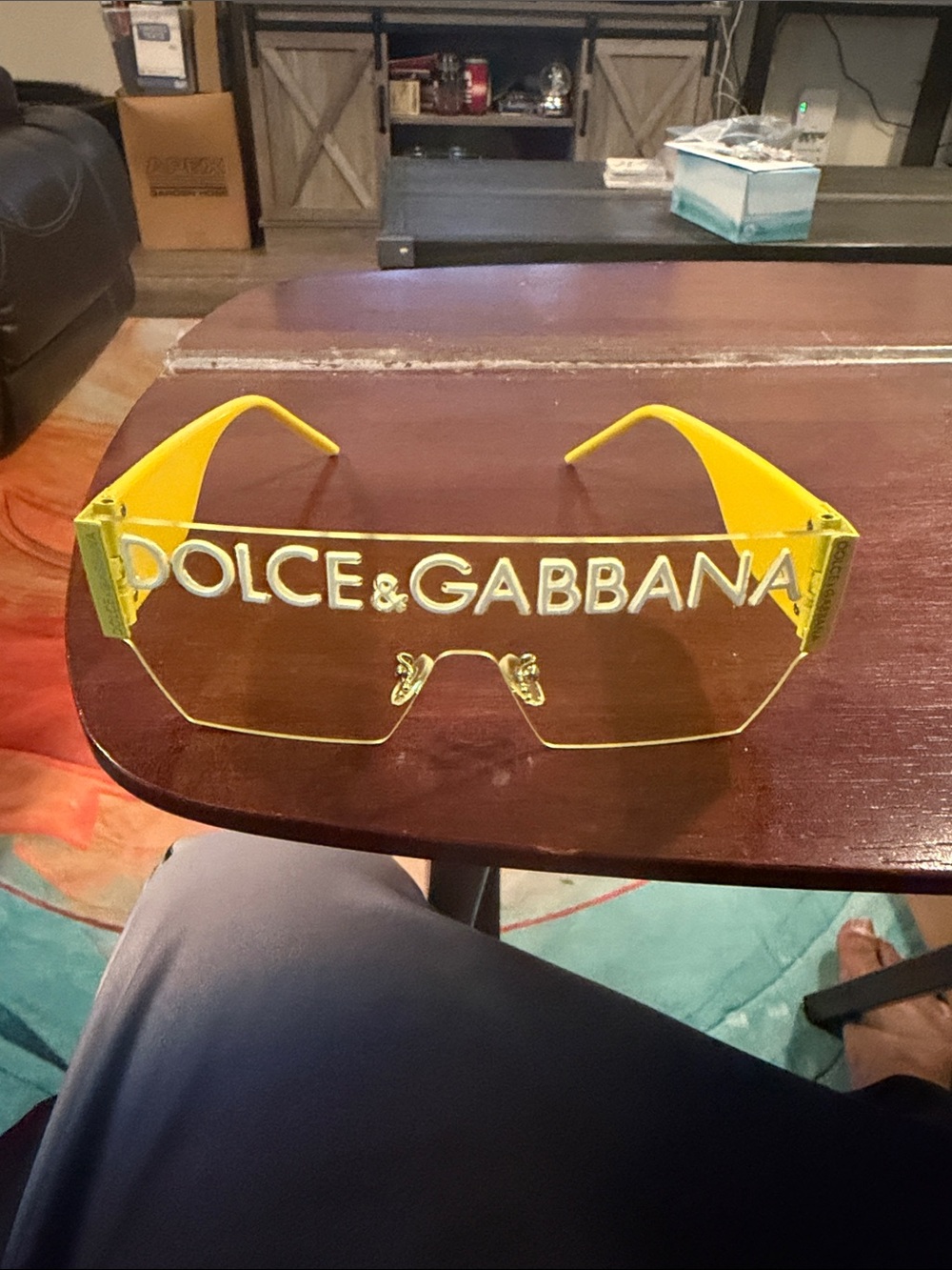 Dolce & Gabbana YellowShield Sunglasses with White Logo
